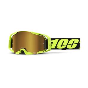 Motokros očala 100% ARmatic Neon Yellow z zlatim pleksi steklom