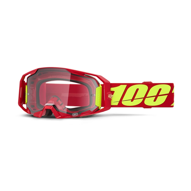 Motokros očala 100% ARmatic rdeča s prozornim pleksi steklom