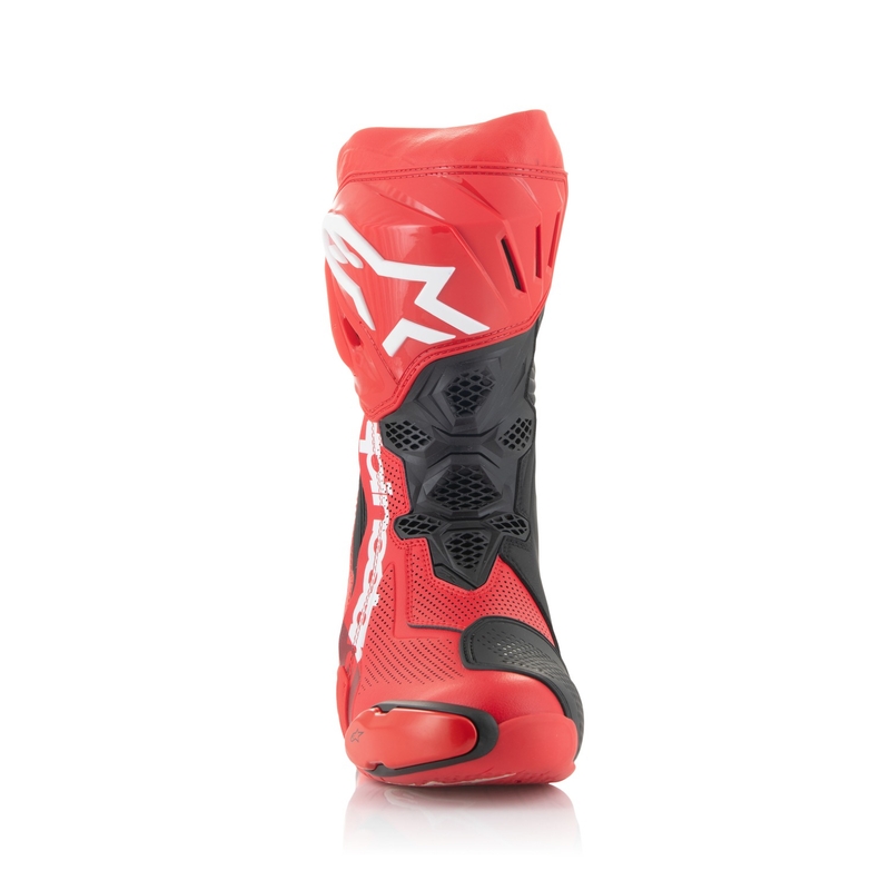 Alpinestars Supertech R Vented motoristični škornji fluo rdeče-rdeči