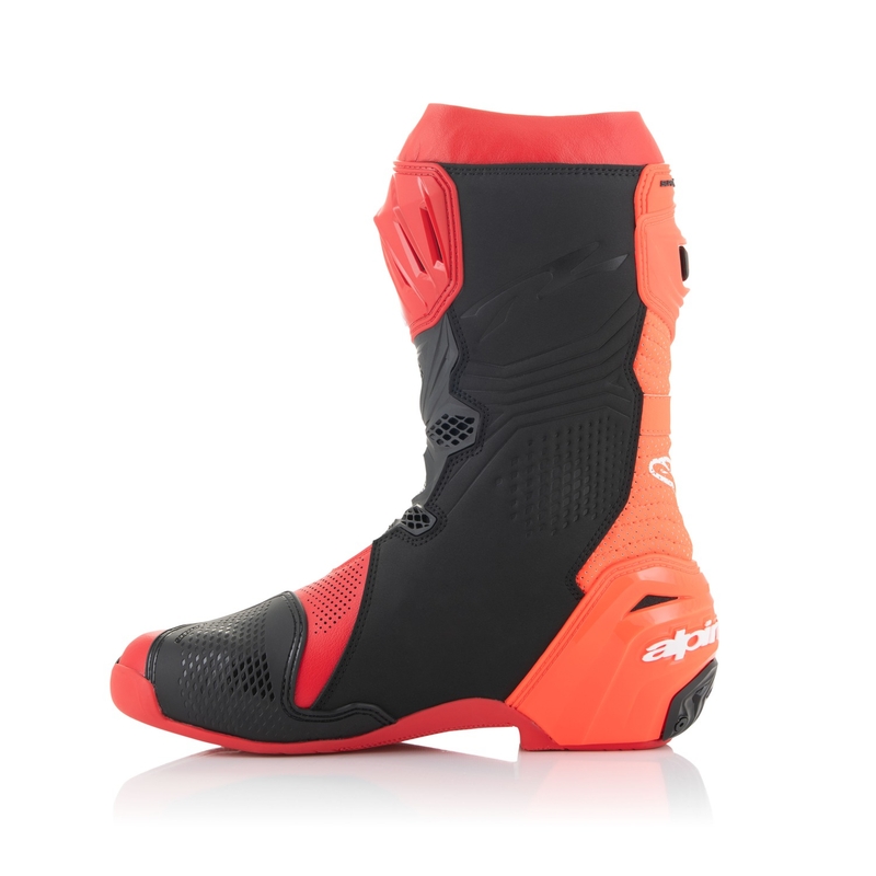 Alpinestars Supertech R Vented motoristični škornji fluo rdeče-rdeči