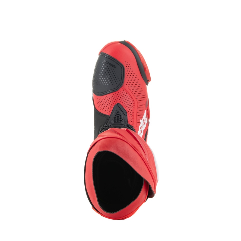 Alpinestars Supertech R Vented motoristični škornji fluo rdeče-rdeči