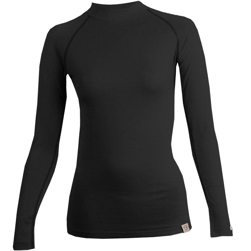 Ženska termo majica nanosilver® MERINO črna