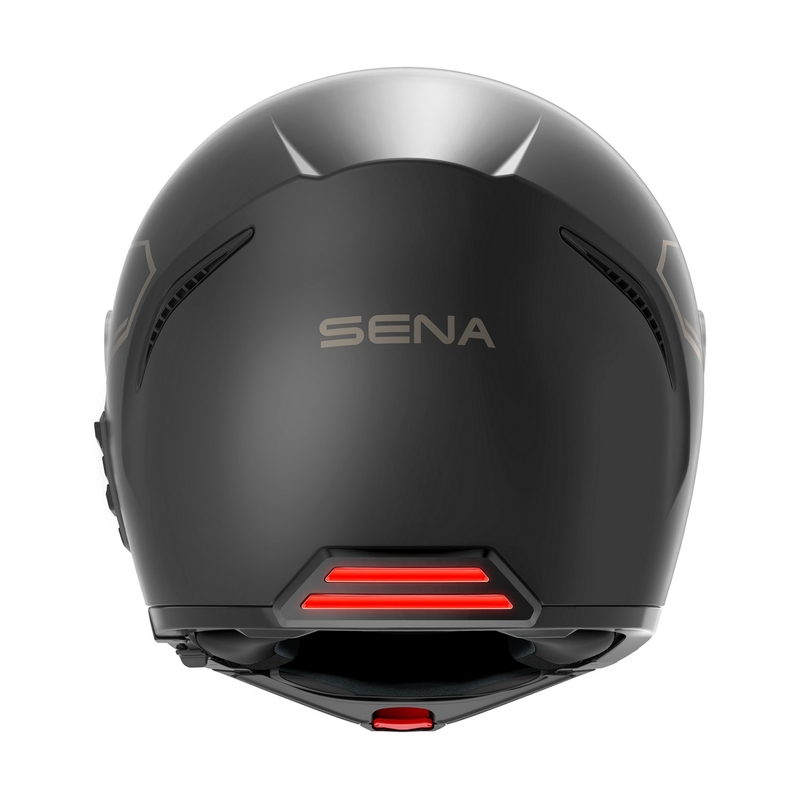 Motoristična čelada na preklop SENA z mrežastimi slušalkami Impulse črna mat