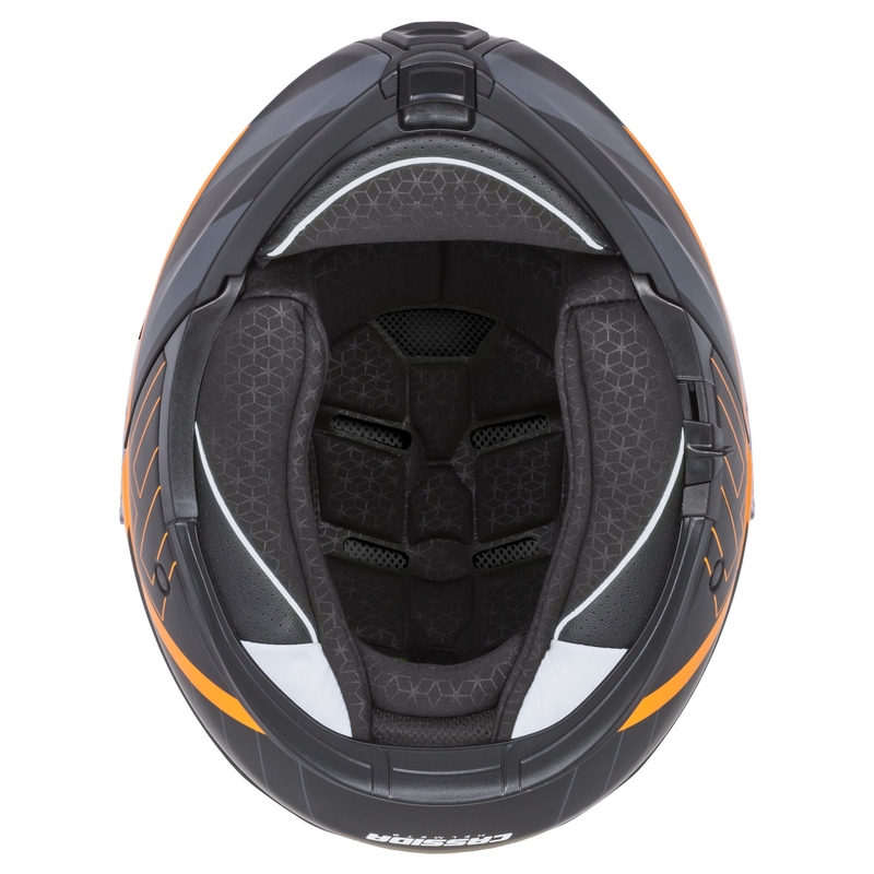 Motoristična čelada na preklop Cassida Modulo 2.1 Profile mat črno-sivo-oranžna