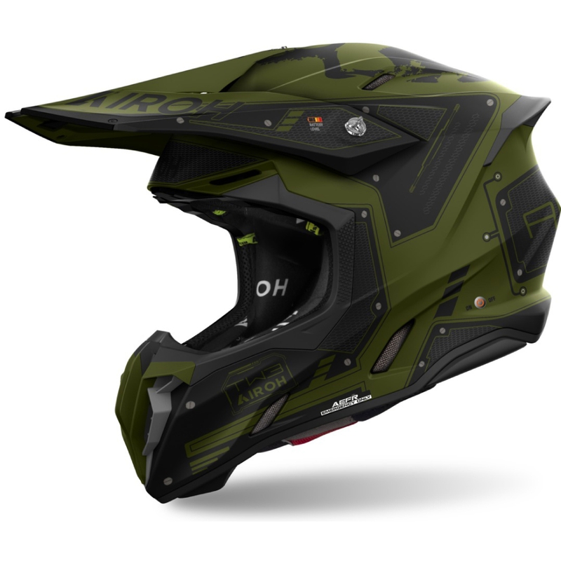 Motokros čelada Airoh Twist 3 Military mat