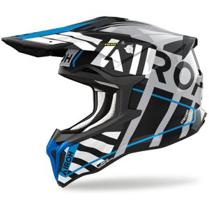 Airoh Strycker Brave 2024 motokros čelada sijoča modro-siva razprodaja