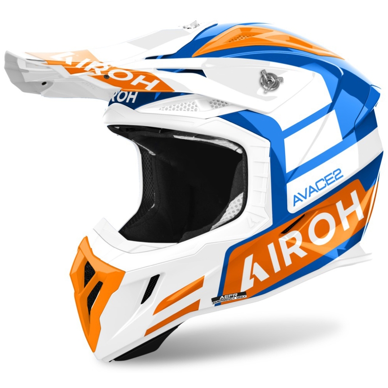 Motokros čelada Airoh Aviator Ace 2 Sake sijajno oranžna