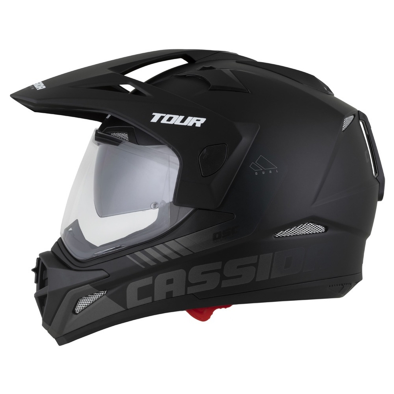 Enduro čelada Cassida Tour 2.0 Dual mat črno-siva z mat črnim vizirjem