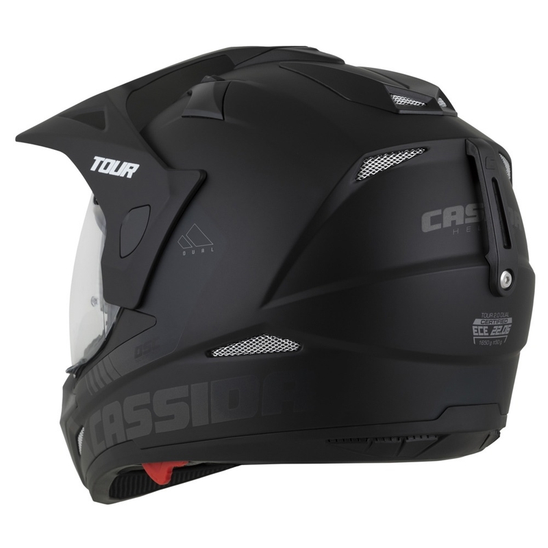 Enduro čelada Cassida Tour 2.0 Dual mat črno-siva z mat črnim vizirjem