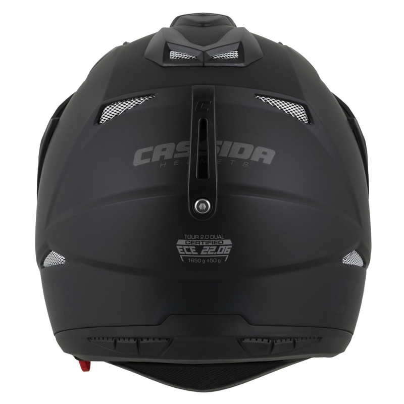 Enduro čelada Cassida Tour 2.0 Dual mat črno-siva z mat črnim vizirjem