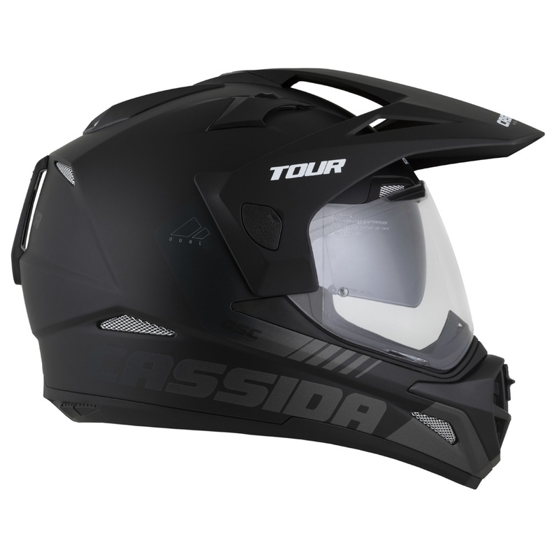 Enduro čelada Cassida Tour 2.0 Dual mat črno-siva z mat črnim vizirjem