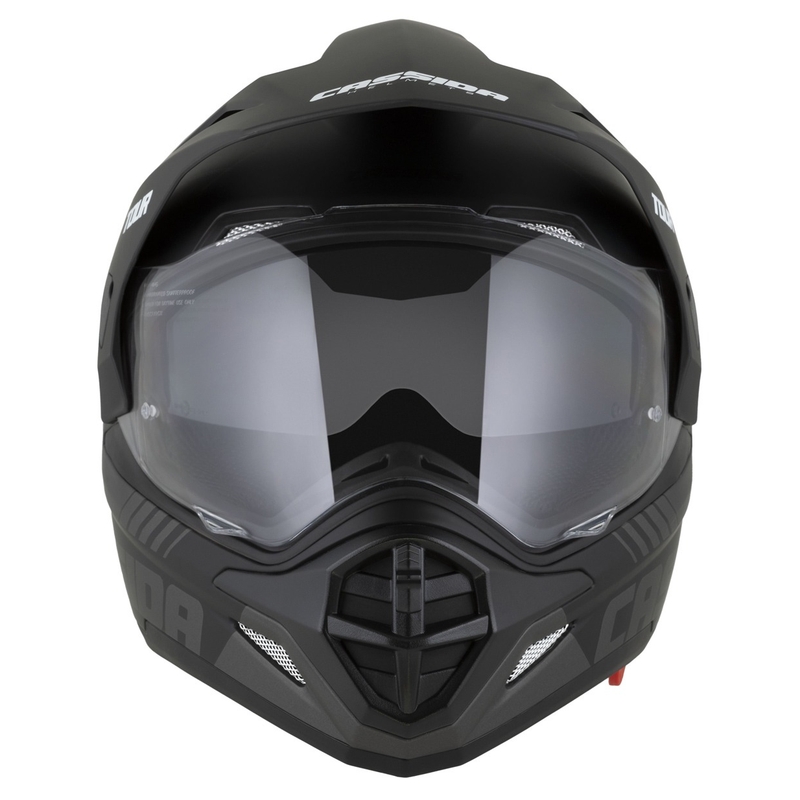 Enduro čelada Cassida Tour 2.0 Dual mat črno-siva z mat črnim vizirjem