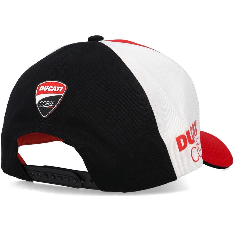 Kapa Ducati Snapback rdeče-belo-črna
