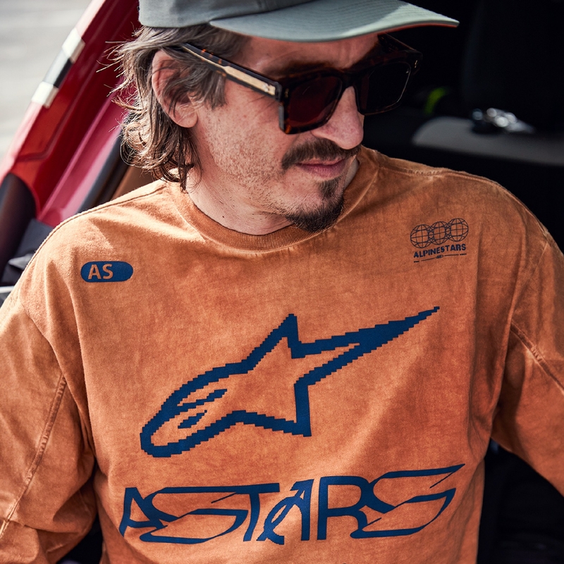 Rdeča pletena majica z dolgimi rokavi Alpinestars Nook
