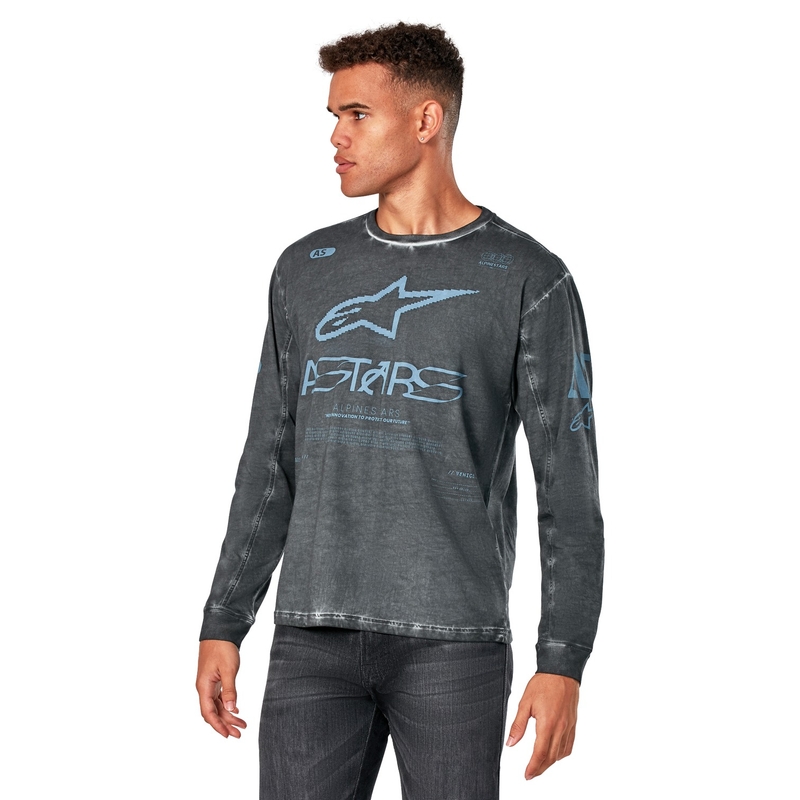 Pletena majica z dolgimi rokavi Alpinestars Nook, temno siva