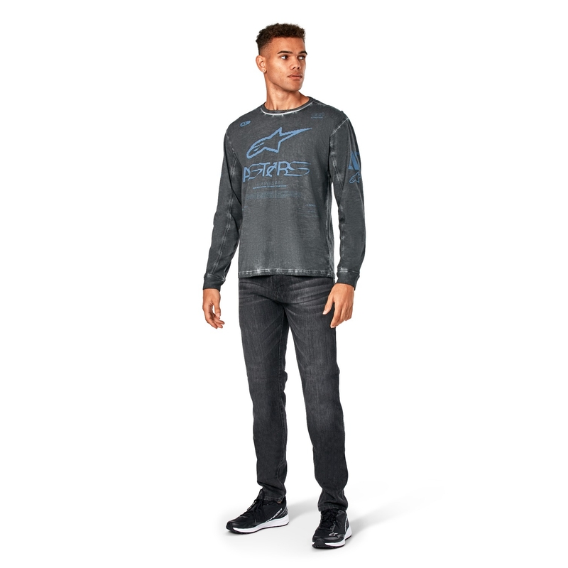 Pletena majica z dolgimi rokavi Alpinestars Nook, temno siva