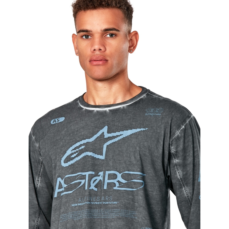 Pletena majica z dolgimi rokavi Alpinestars Nook, temno siva