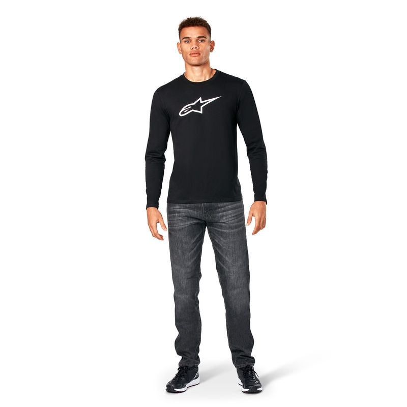 Črna majica z dolgimi rokavi Alpinestars Backhand CSF