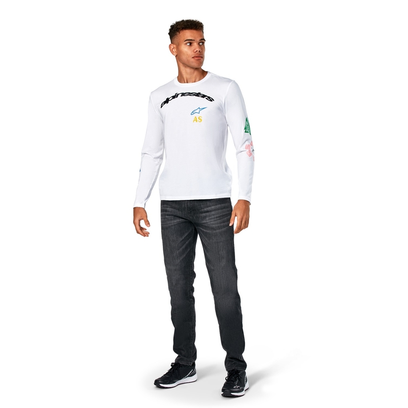Alpinestars Brundo CSF bela majica z dolgimi rokavi