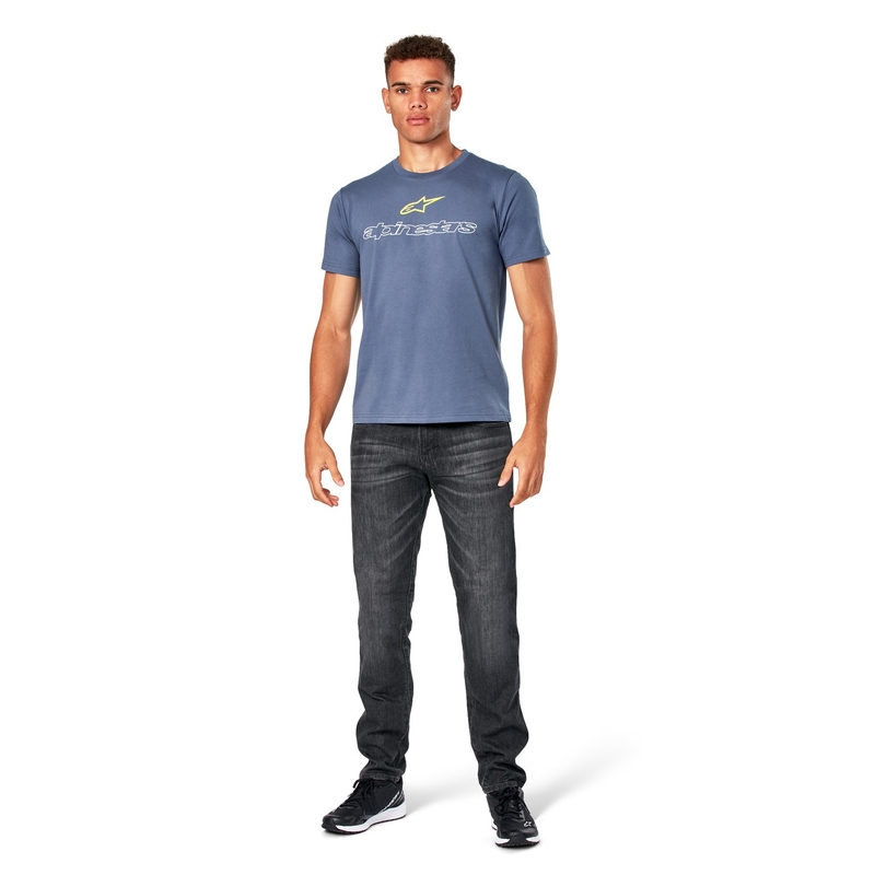 Modra majica Alpinestars Linear Trace CSF