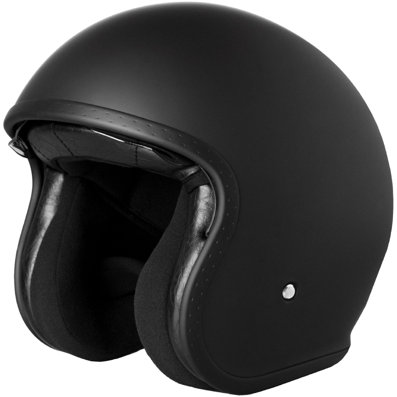 Odprta motoristična čelada Street Racer Shadow II Matte Black