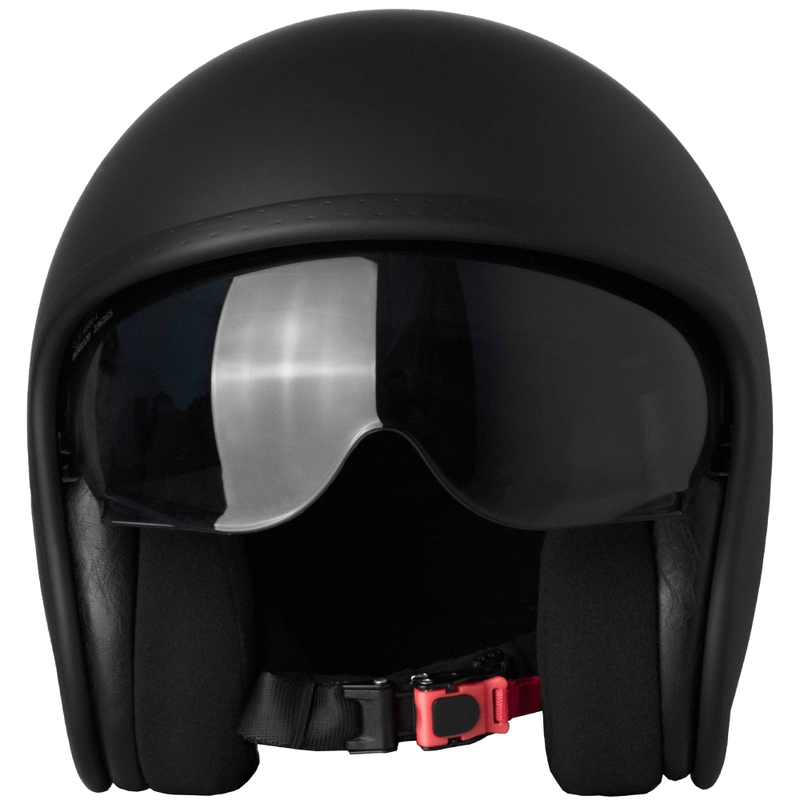 Odprta motoristična čelada Street Racer Shadow II Matte Black