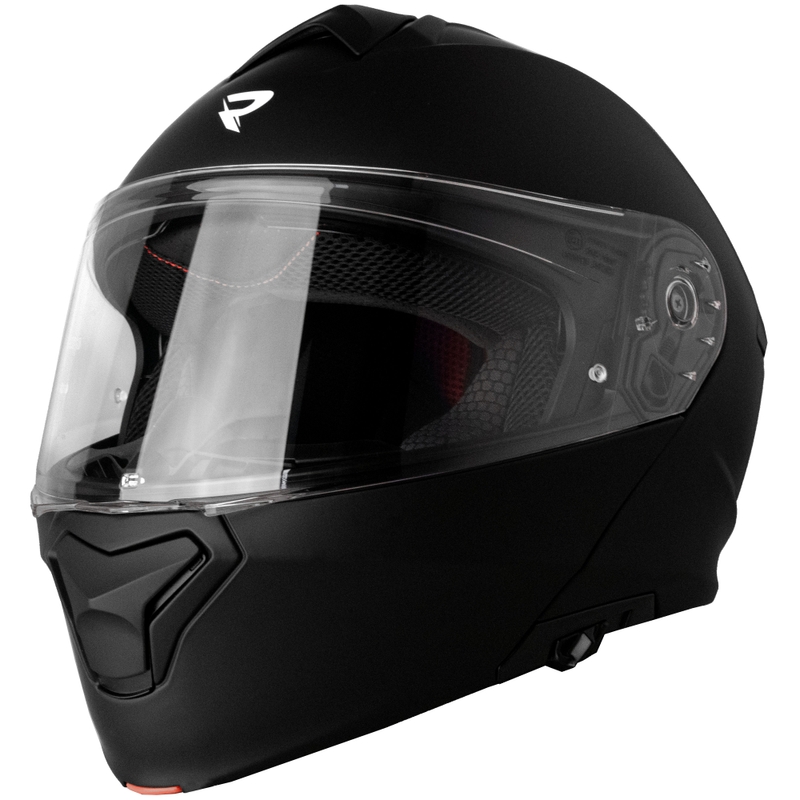 Motociklistična čelada Street Racer Fury z nagibom, mat črna