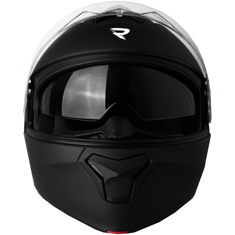 Motociklistična čelada Street Racer Fury z nagibom, mat črna