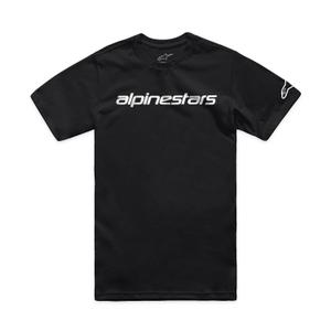 Črno-bela majica Alpinestars Linear Wordmark 2.0 CSF
