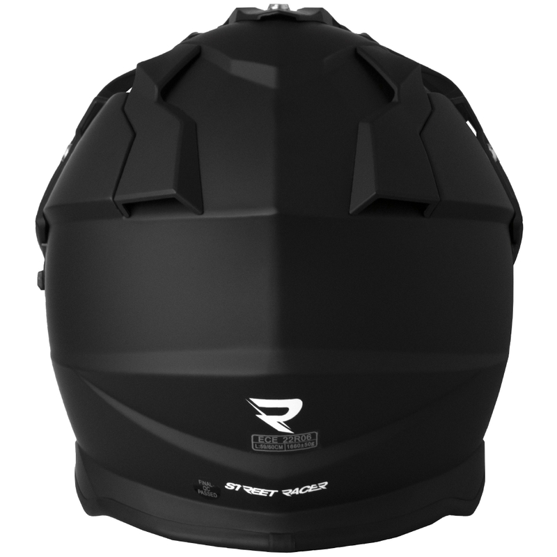 Čelada za enduro motor Street Racer Ignite mat črna