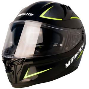 Motozem Guardian integralna motoristična čelada črno-rumena