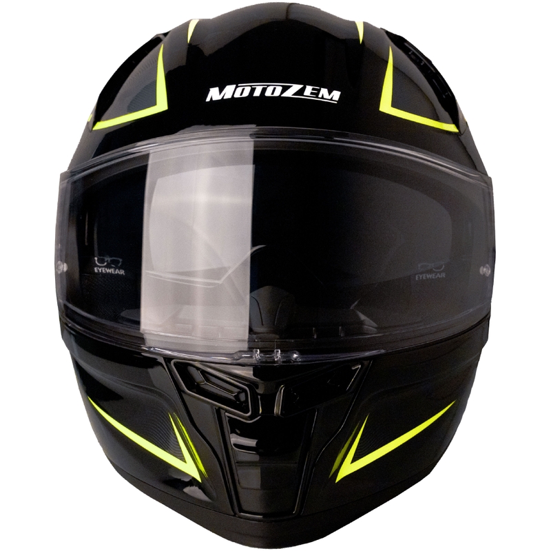 Motozem Guardian integralna motoristična čelada črno-rumena