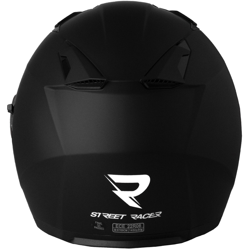 Odprta motoristična čelada Street Racer Sonic mat črna