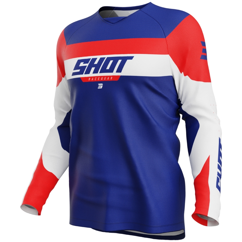 Otroški motokros dres Shot Draw League modro-rdeč