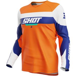 Oranžen otroški motokros dres Shot Draw League
