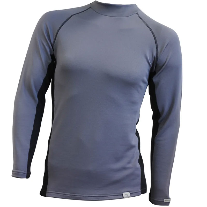Moška termo majica nanosilver® Merino Stone sivo-črna razprodaja