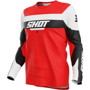 Rdeči otroški motokros dres Shot Draw League