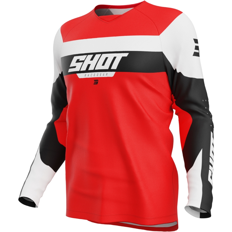 Rdeči otroški motokros dres Shot Draw League