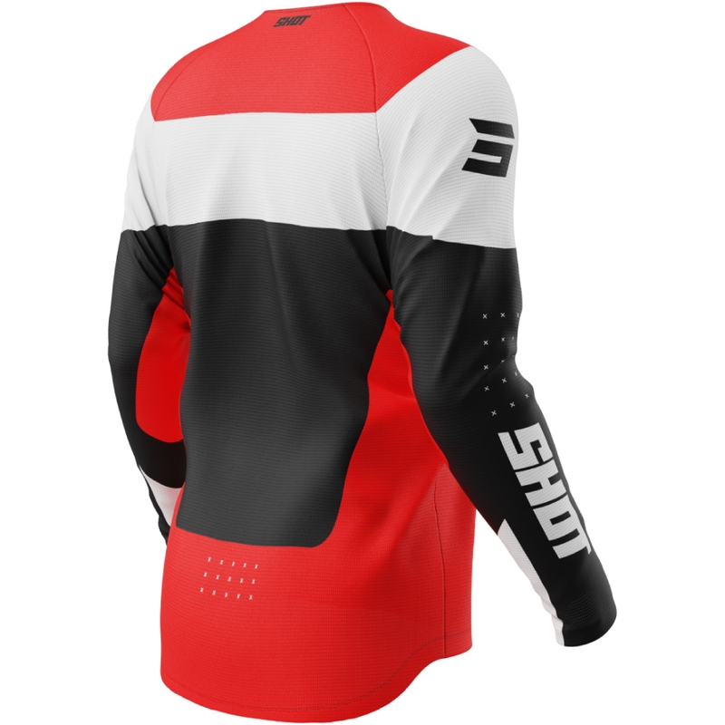 Rdeči otroški motokros dres Shot Draw League