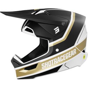 Motokros čelada Shot Race Mythic mat črno-zlata