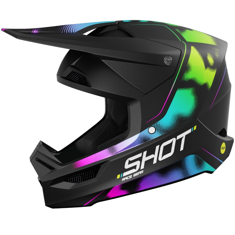 Motokros čelada Shot Race Nitro mat črna