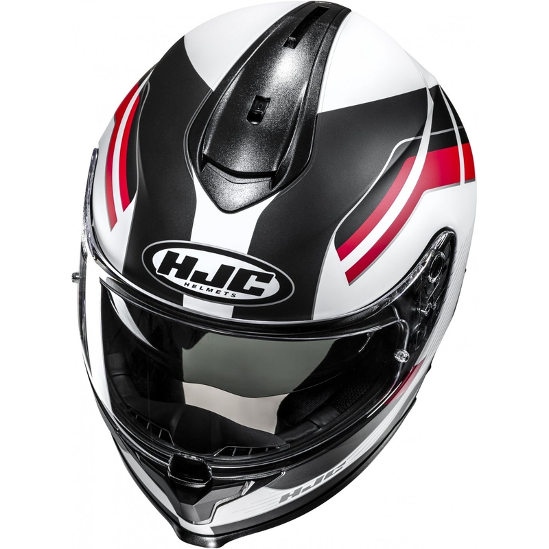 Integralna motoristična čelada HJC C70N Belis MC1SF črno-belo-rdeča