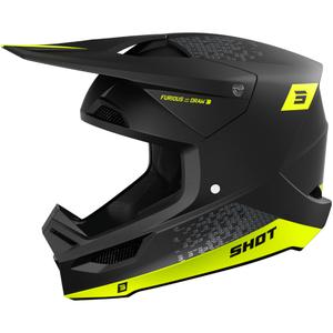 Motokros čelada Shot Furious Draw fluo rumena
