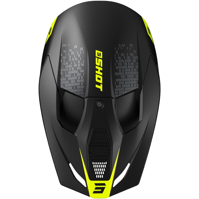 Motokros čelada Shot Furious Draw fluo rumena