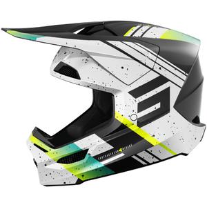 Motokros čelada Shot Furious Mirage modro-fluo rumena