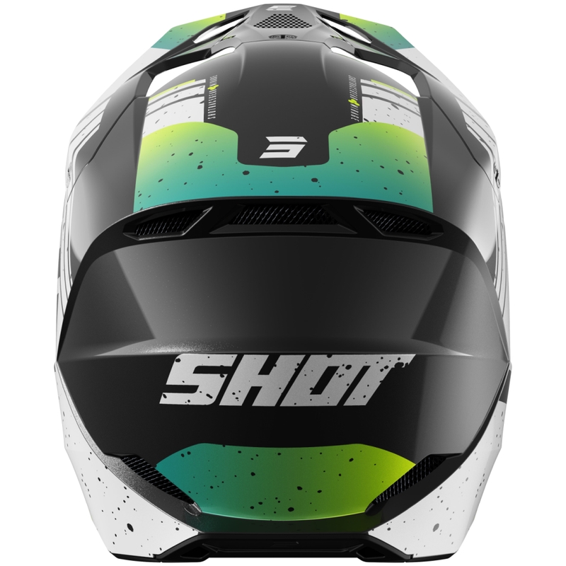 Motokros čelada Shot Furious Mirage modro-fluo rumena