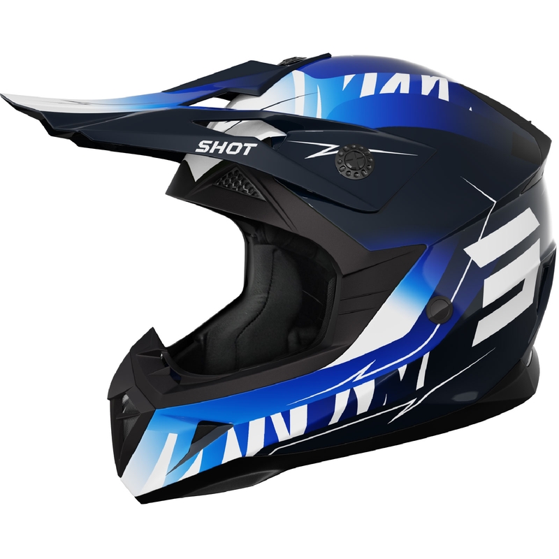 Motokros čelada Shot Pulse X-Trem modra
