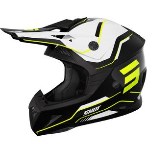 Otroška motokros čelada Shot Pulse Lines črno-fluo rumena