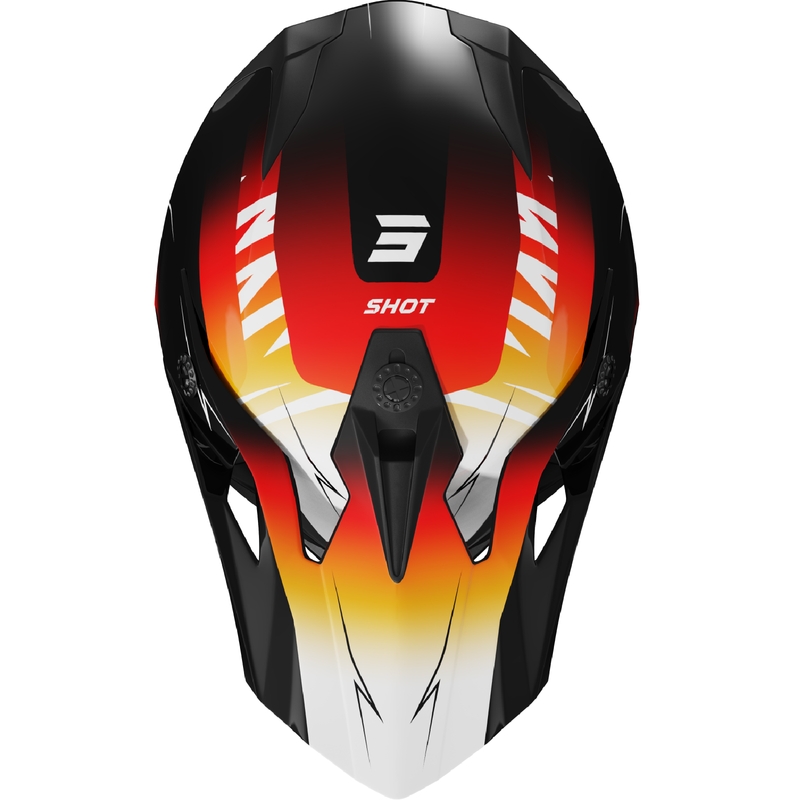 Otroška motokros čelada Shot Pulse X-Trem oranžno-rdeča