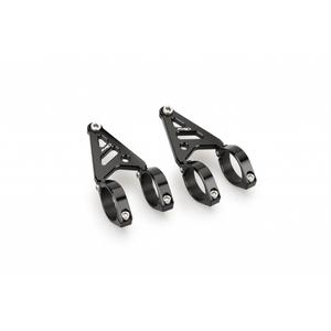 Clamp set PUIG LUMEN LED d 35-37cm + suport for headlights černý